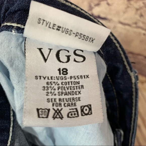 VGS Roll Up Skinny Medium Wash Denim Jeans - Picture 12 of 13